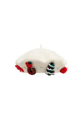 100 Wool Christmas French Beret Hat