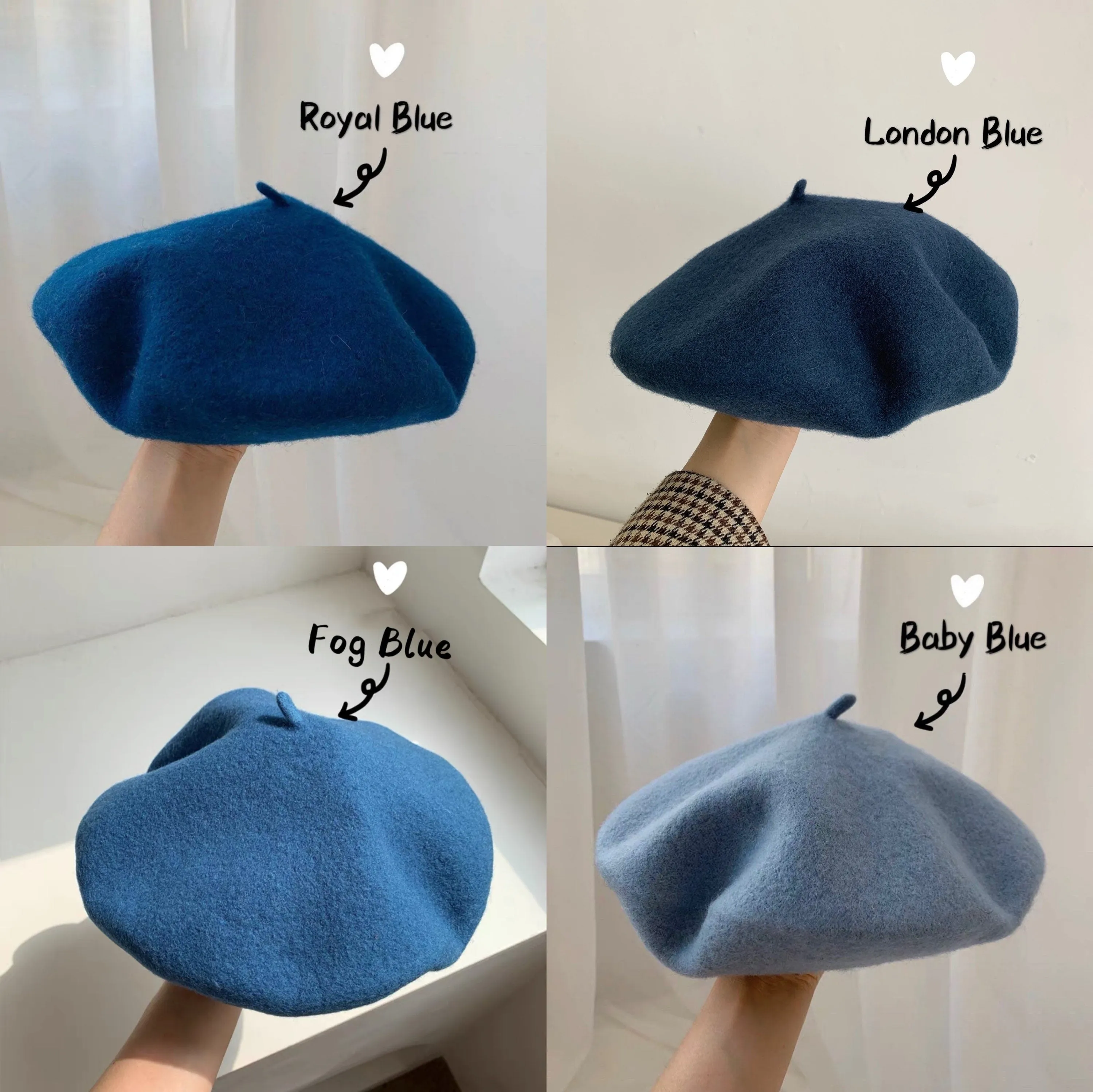 100% Wool Vintage Style French Painter Beret