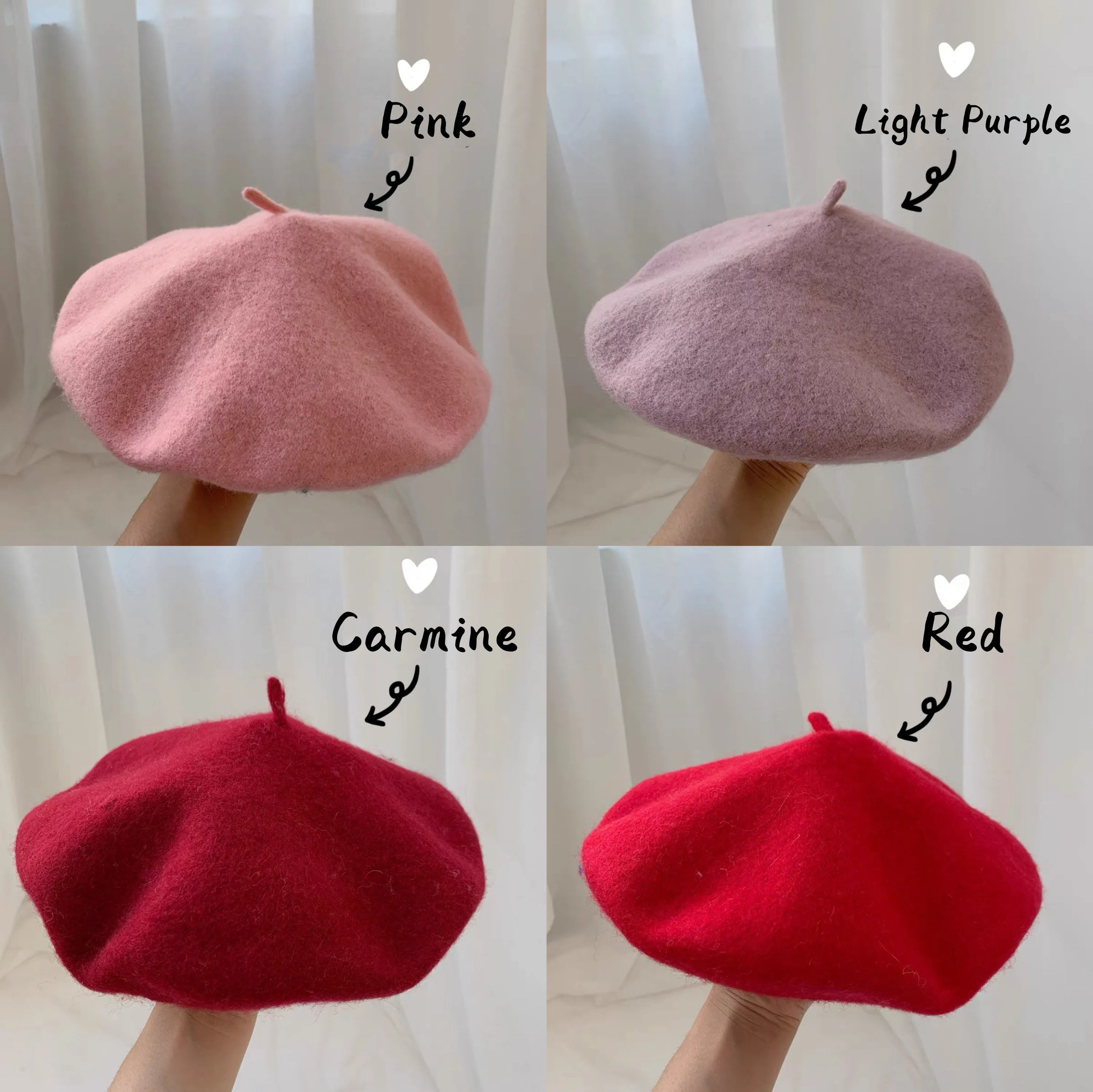 100% Wool Vintage Style French Painter Beret