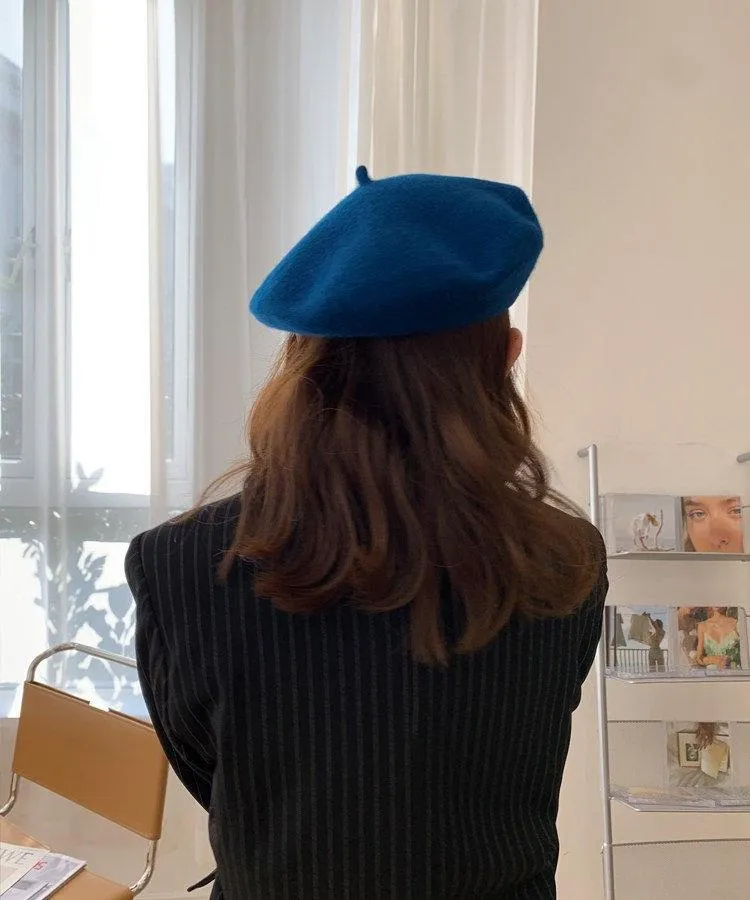 100% Wool Vintage Style French Painter Beret