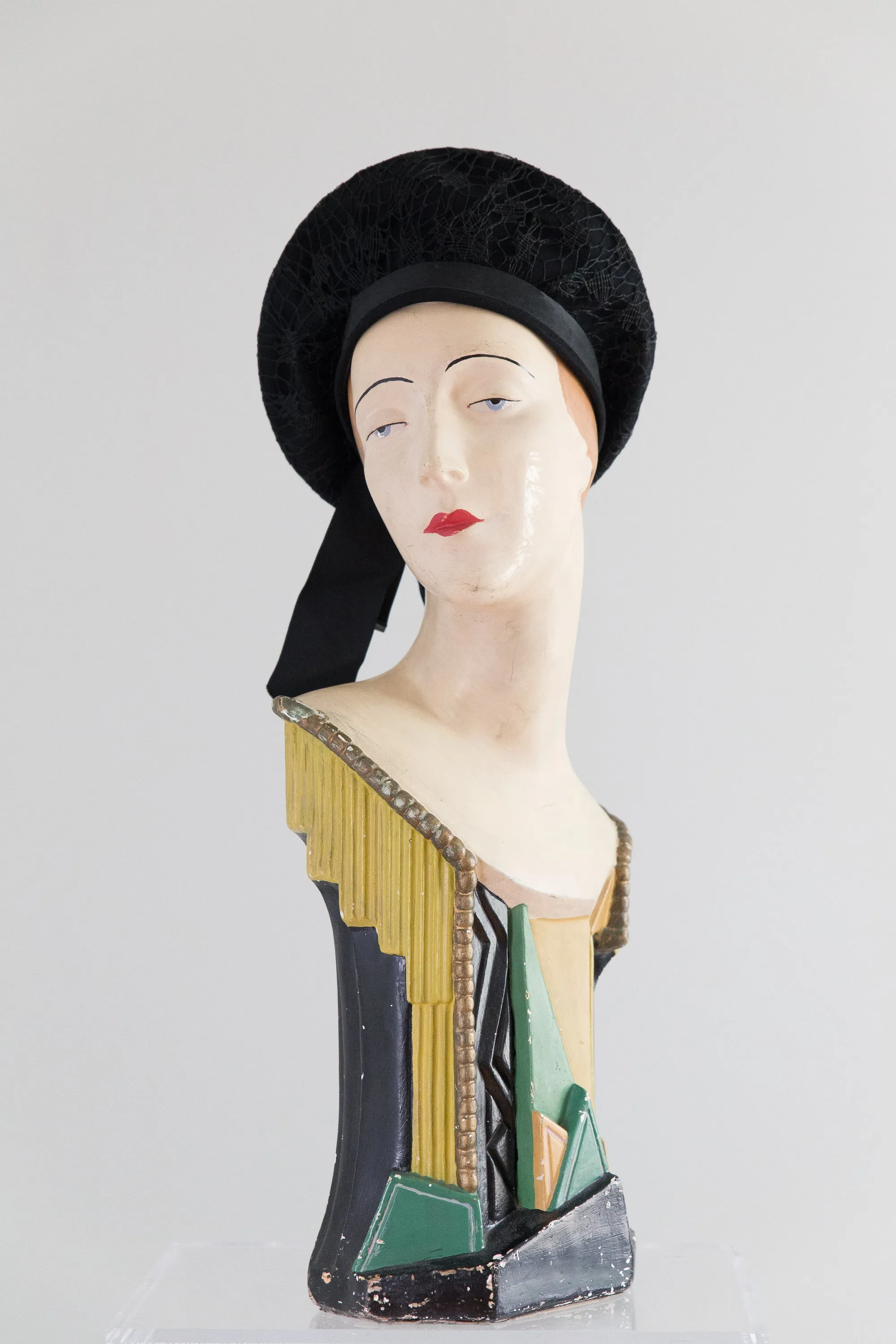 1930's Vintage Knox New York Black Beret With Bow