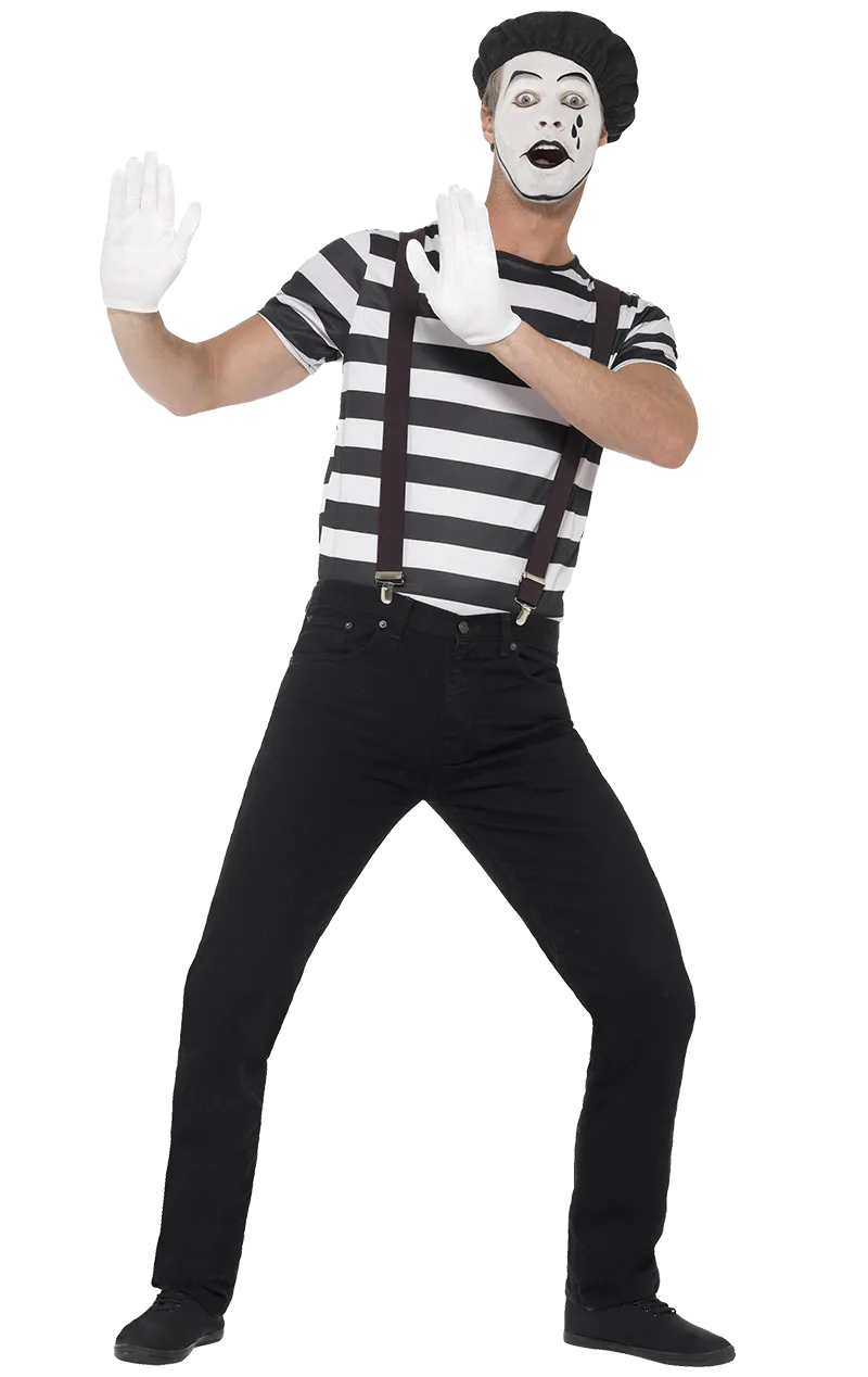 Adult Gentleman Mime Artist Costume