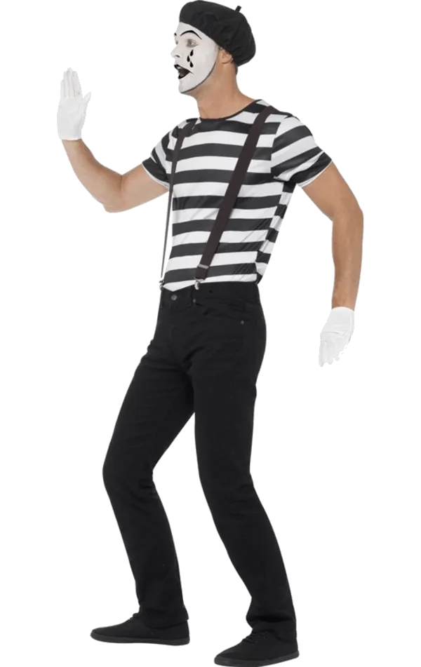 Adult Gentleman Mime Artist Costume