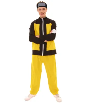 Adult Men's Village Head Anime Costume | Black & Yellow Cosplay Costume