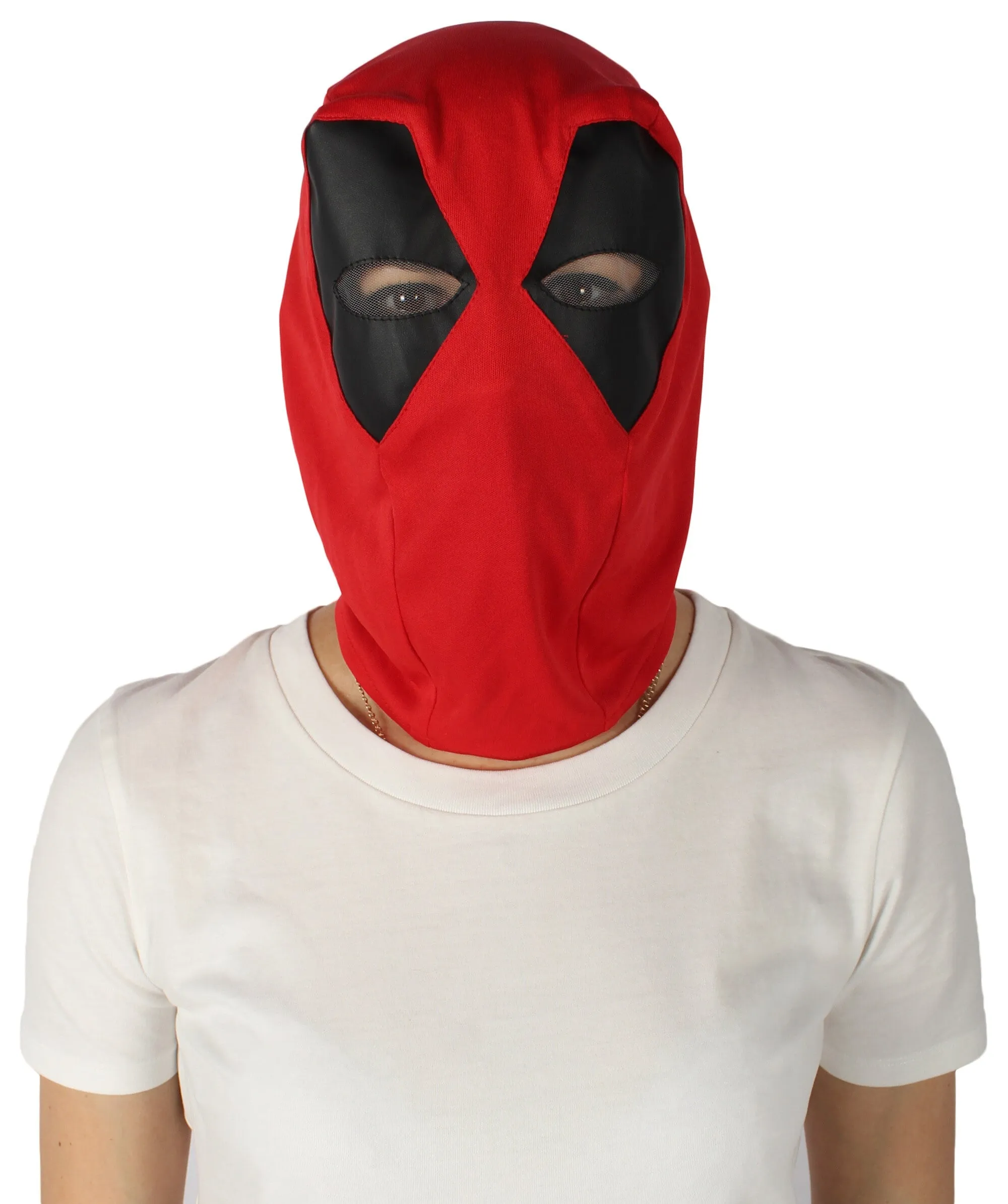 Adult Unisex Red and Black Cosplay Mask | Best for Halloween | Flame-retardant Synthetic Fabric