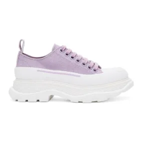 Alexander McQueen SSENSE Exclusive Purple Tread Slick Platform Low Sneakers
