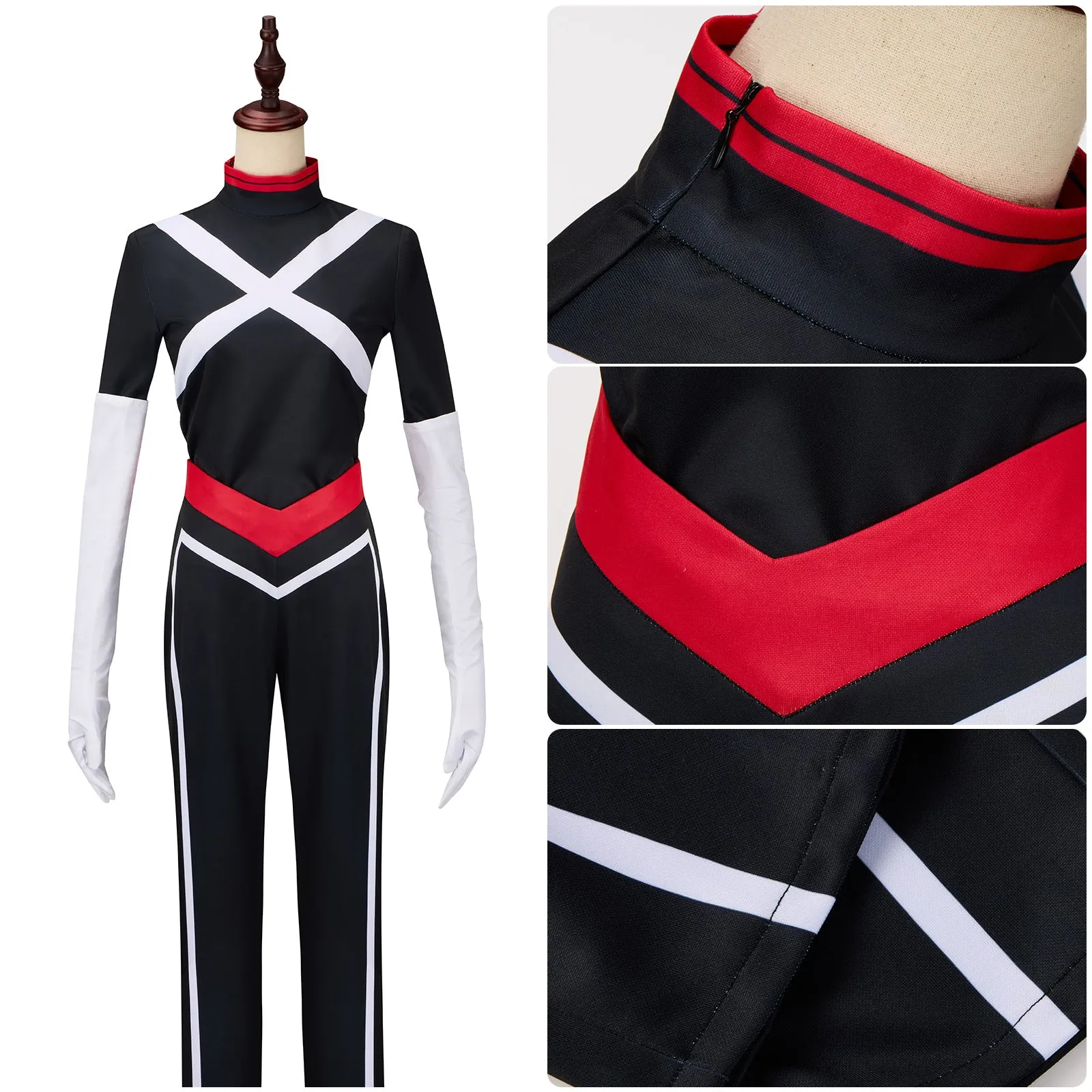 Anime Hazbin Hotel Vaggie Cosplay Costume Black Full Combat Uniform Halloween Clothing