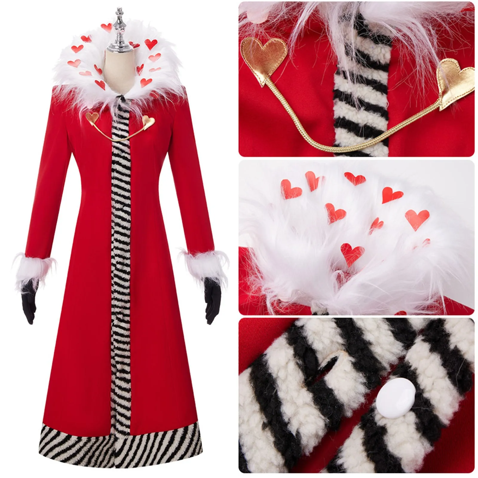 Anime Hazbin Hotel Valentino Cosplay Costume Suit Dress Jacket Coat Halloween Outfit