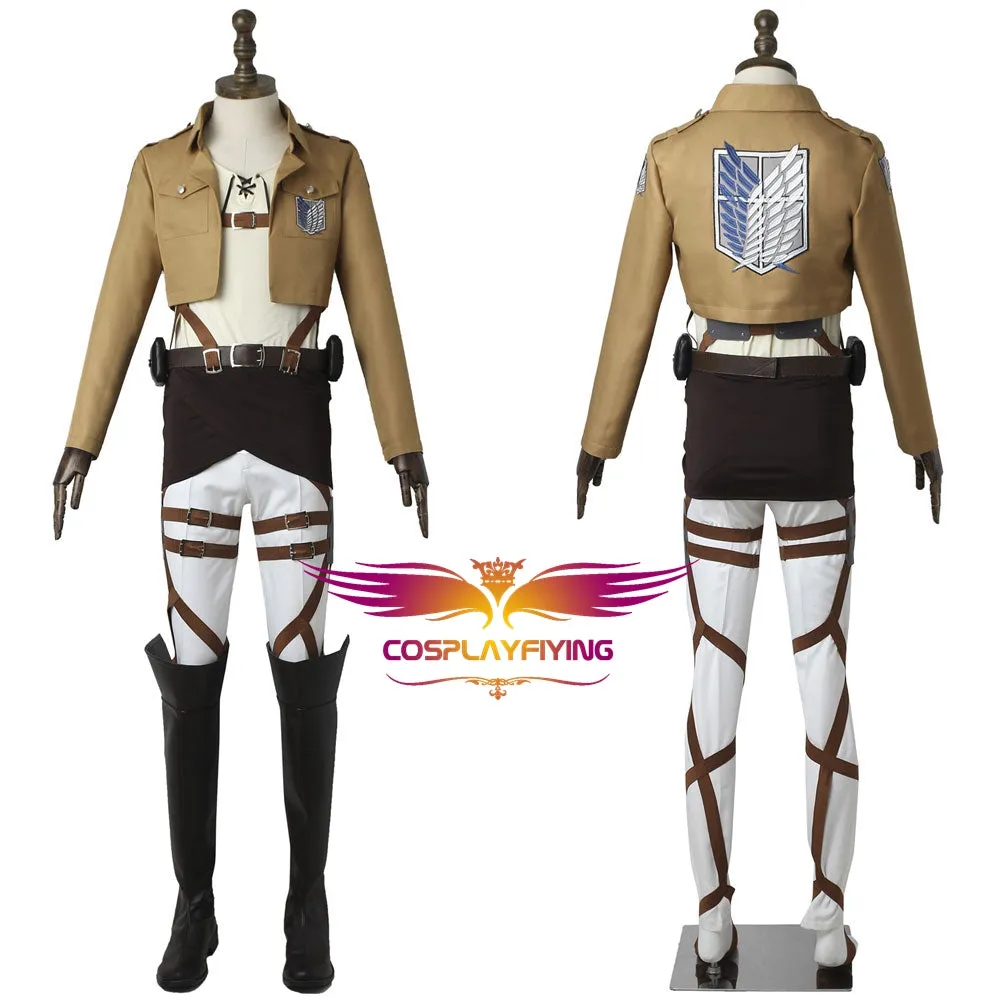 Attack on Titan Eren Yeager Shingeki no Kyojin Scout Legion Uniform Cosplay Costume for Halloween Carnival