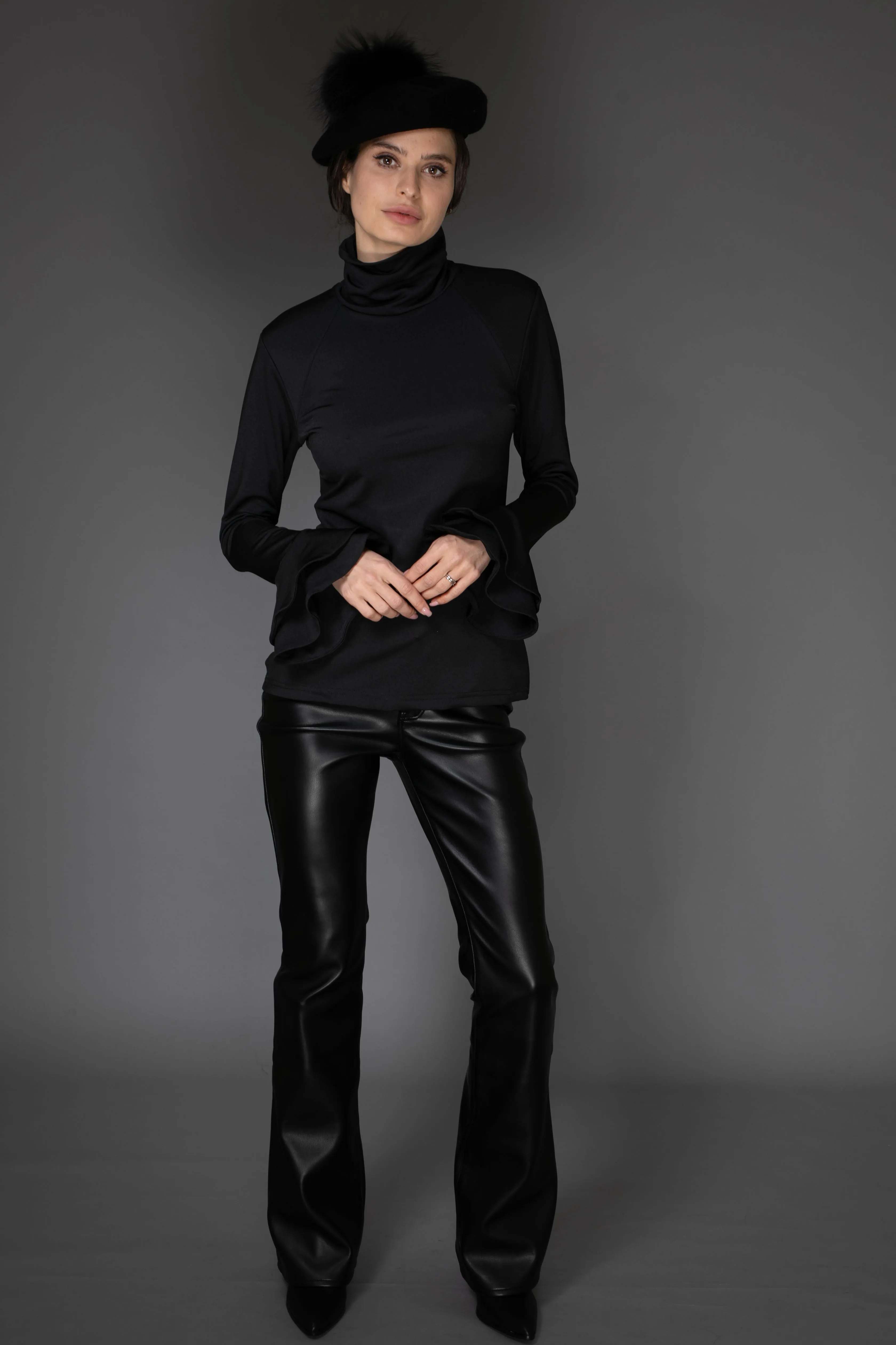 AW- Black Cashmere Beret