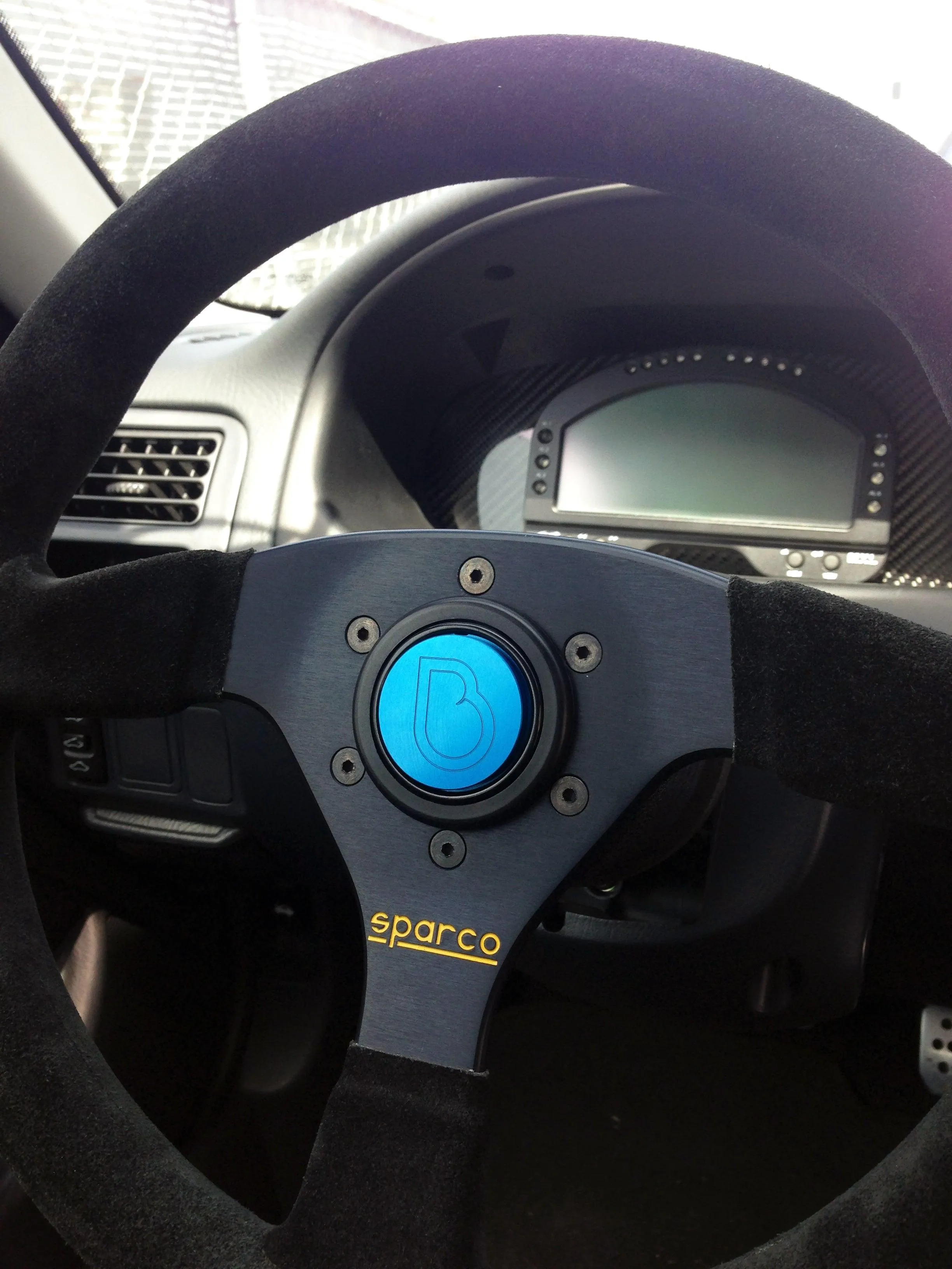 Ballade Sports ANO-Blue Universal Momo / Sparco Horn Button