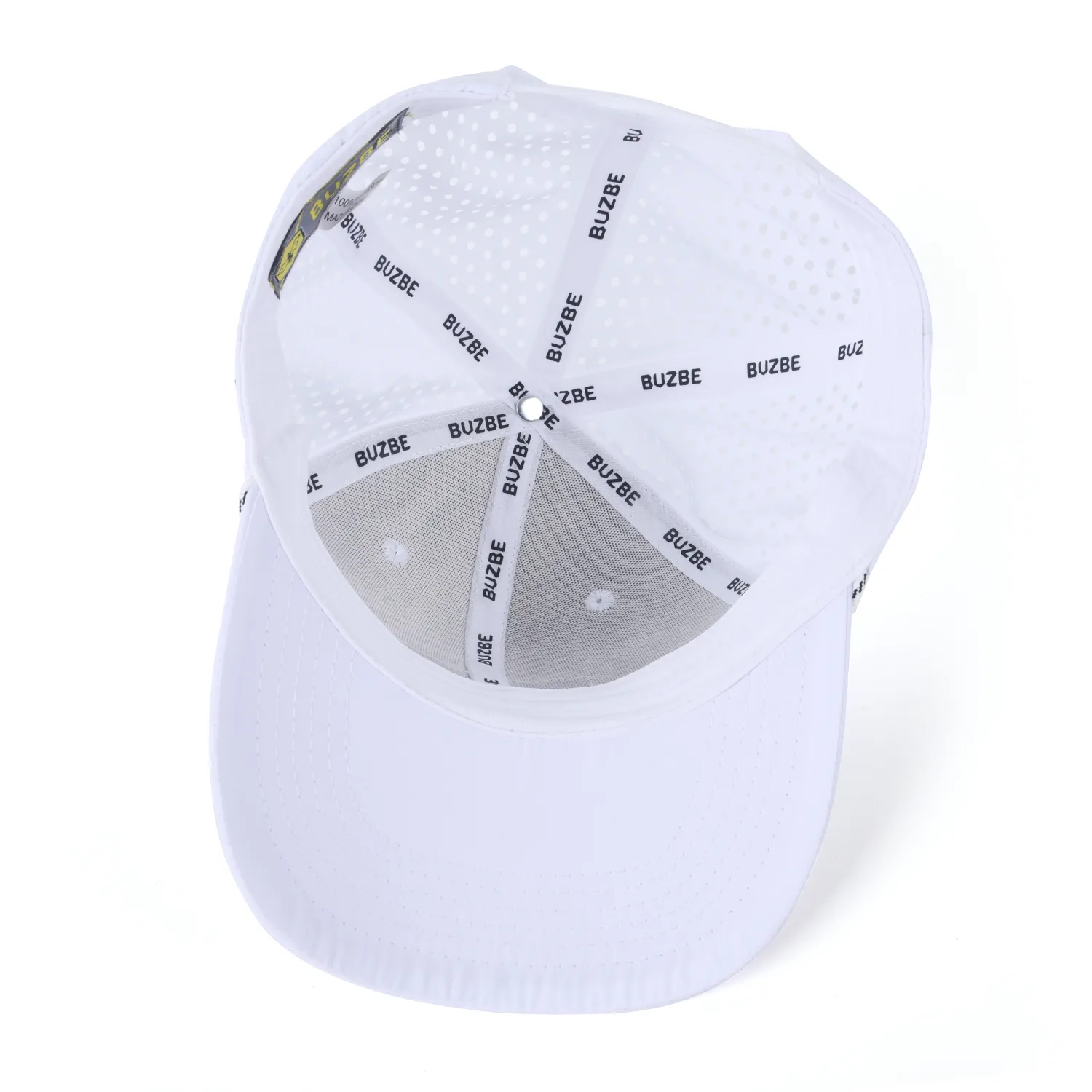 Bee Logo Performance Trucker Hat - White