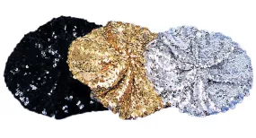 Beret Sequin Black