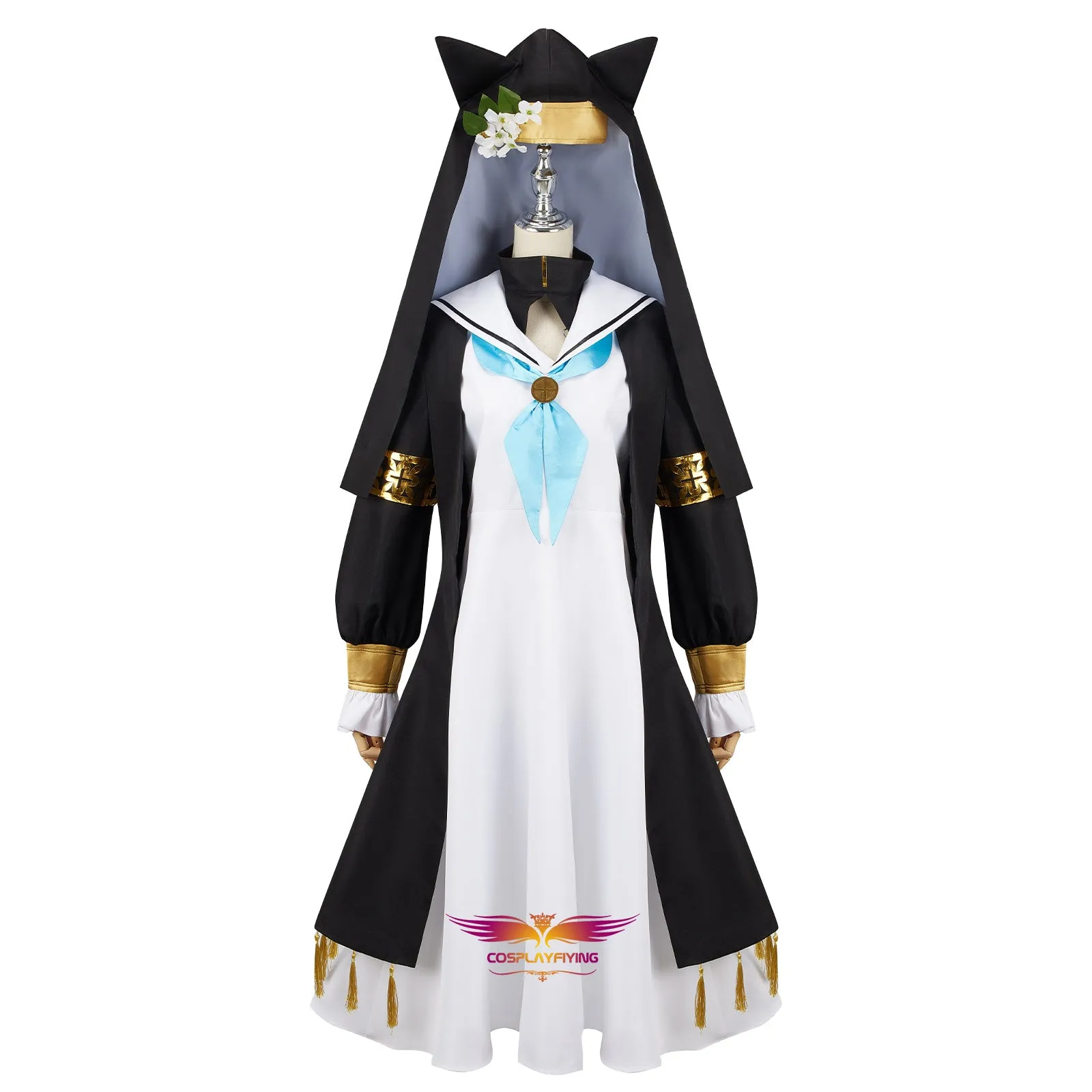 Blue Archive Iochi Mari Cosplay Costume Suit Dress Cape Halloween Outfit