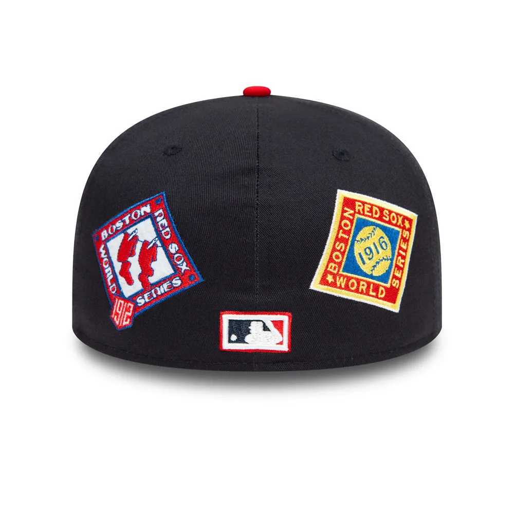 Boston Red Sox Cooperstown Patch Navy 59FIFTY Cap - Navy