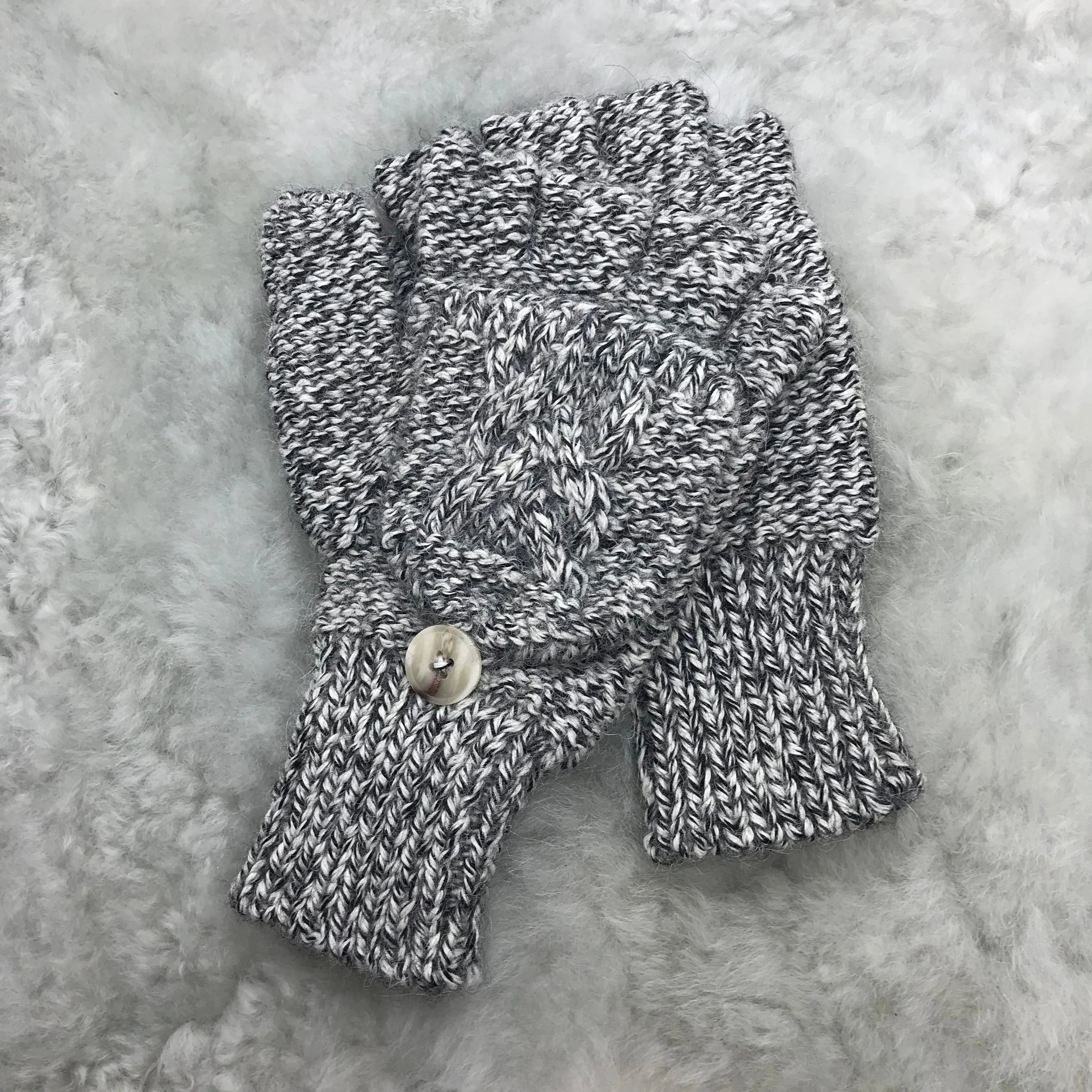 Cable Knit Alpaca Glittens (9 Color Options)