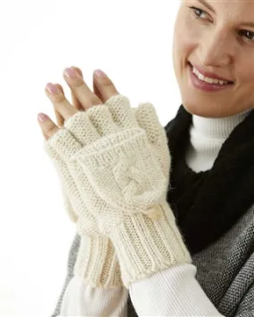Cable Knit Alpaca Glittens (9 Color Options)