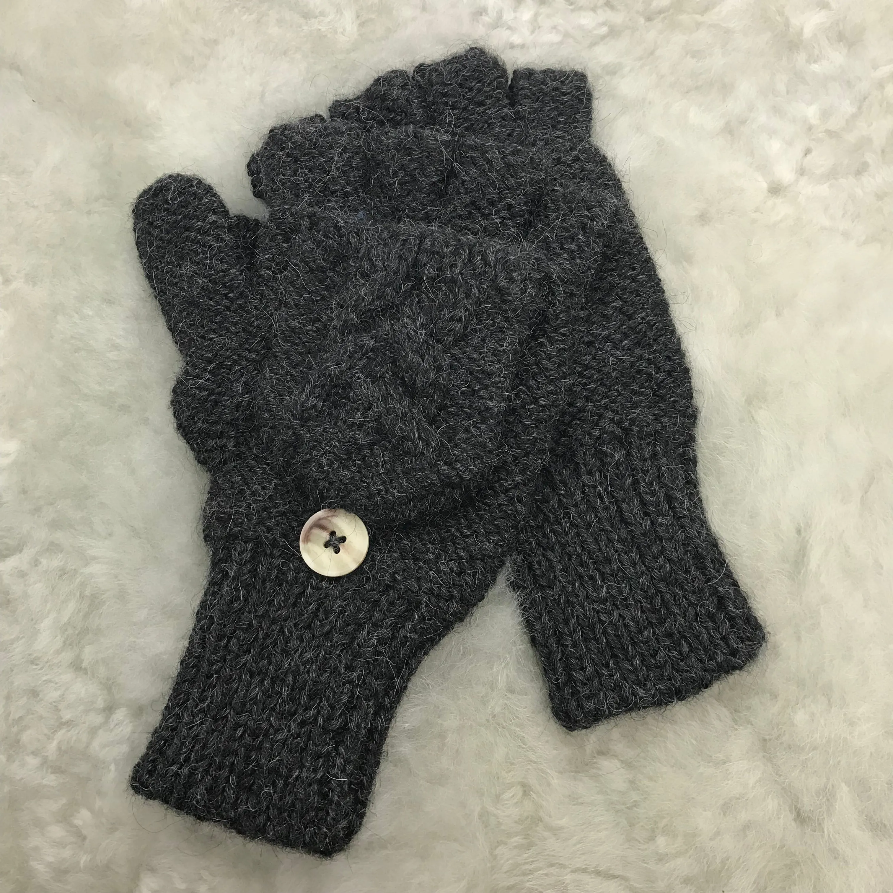 Cable Knit Alpaca Glittens (9 Color Options)