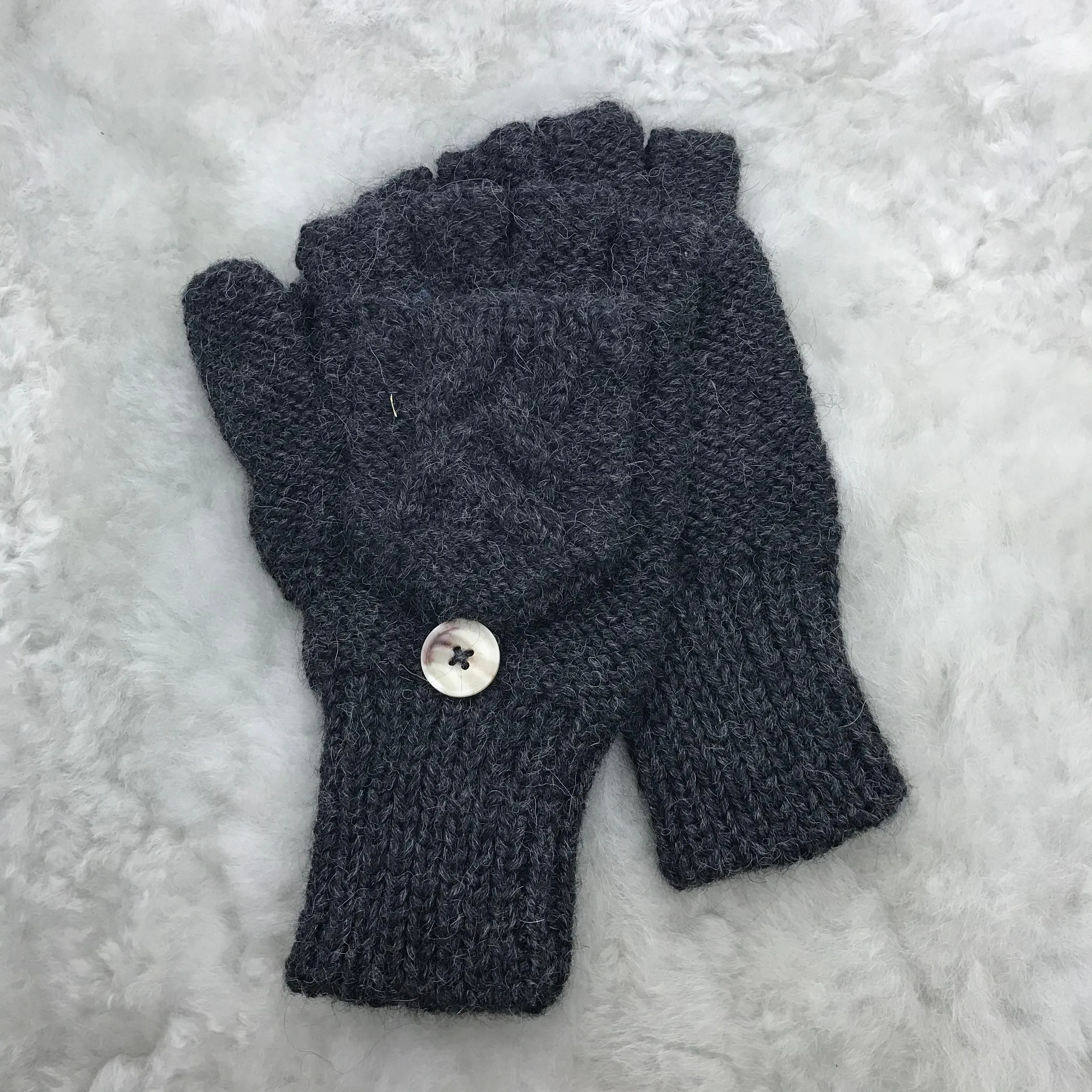 Cable Knit Alpaca Glittens (9 Color Options)