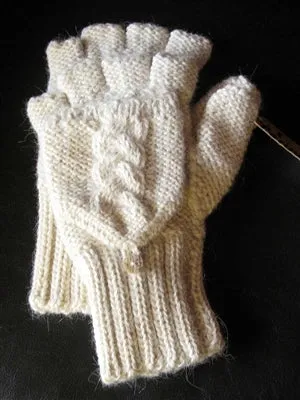 Cable Knit Alpaca Glittens (9 Color Options)