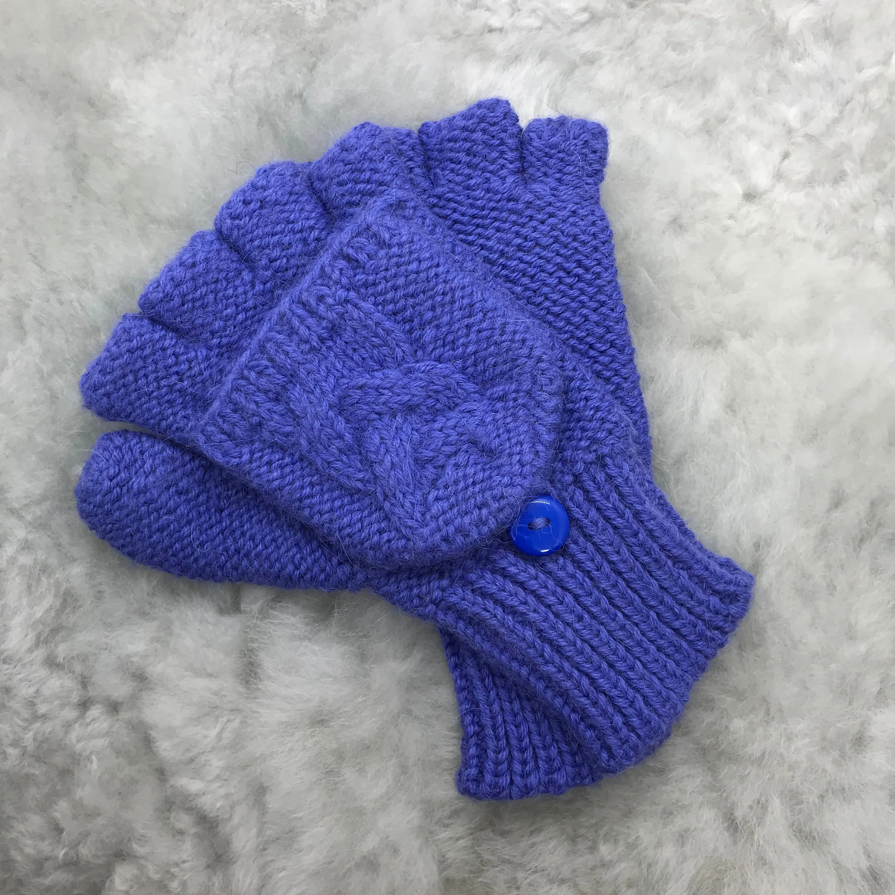 Cable Knit Alpaca Glittens (9 Color Options)