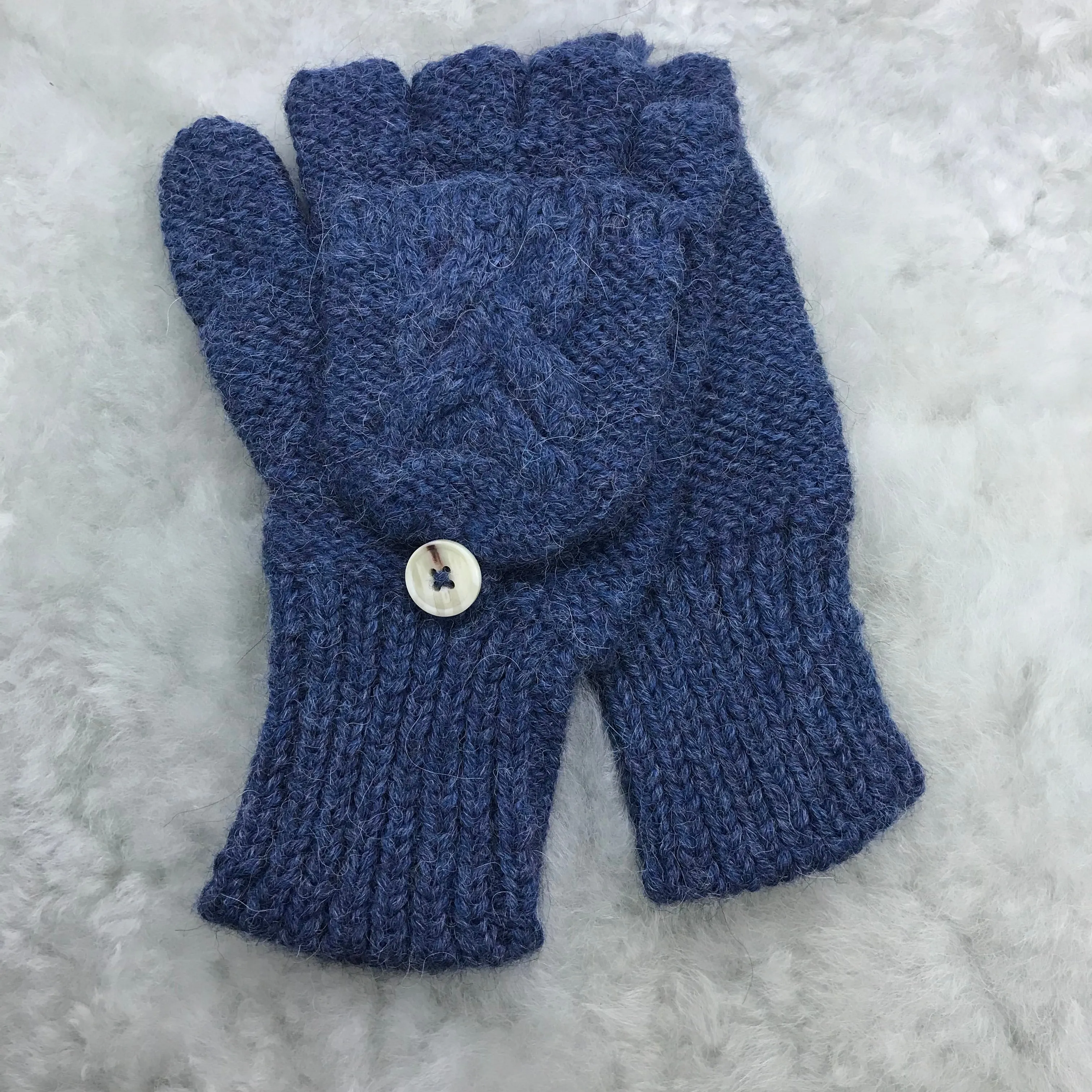Cable Knit Alpaca Glittens (9 Color Options)