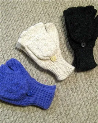 Cable Knit Alpaca Glittens (9 Color Options)