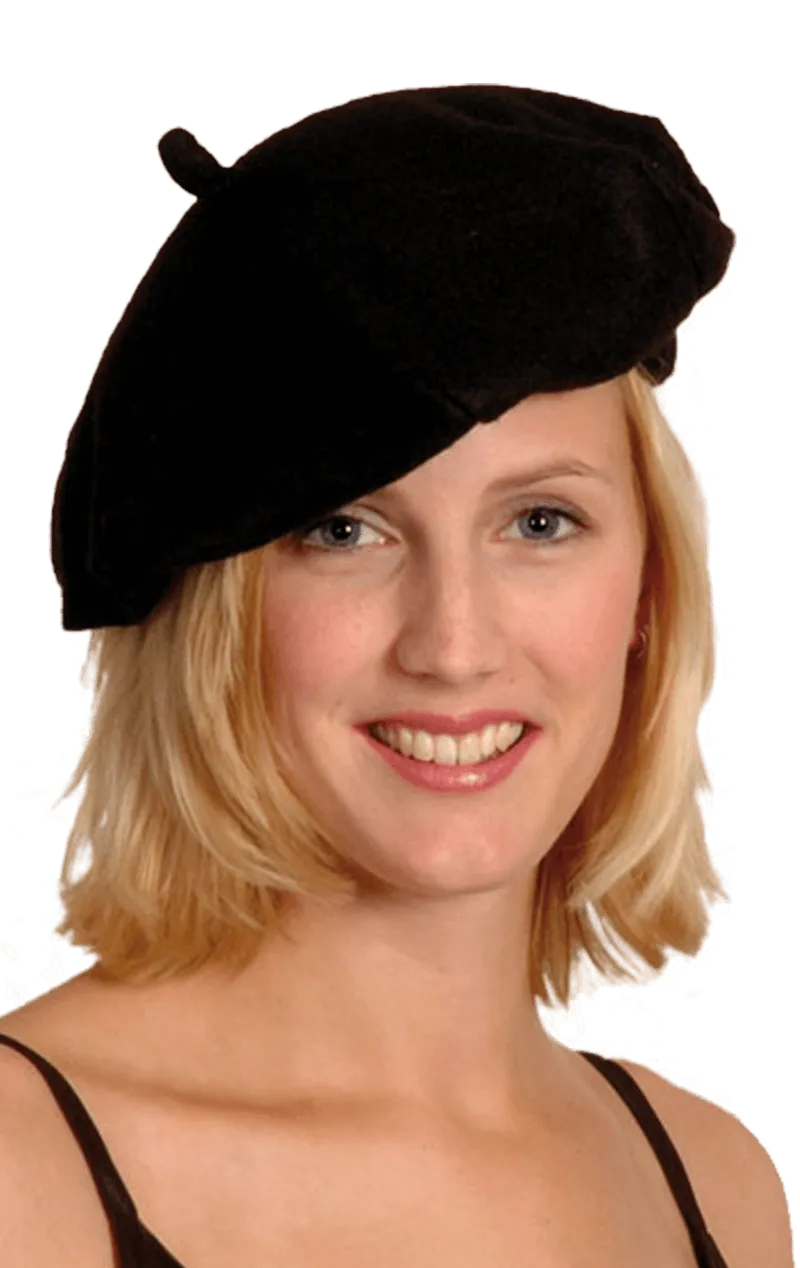 Classic Black Beret Accessory