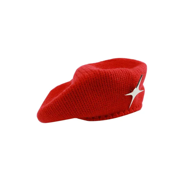 Cross Star Knit Beret