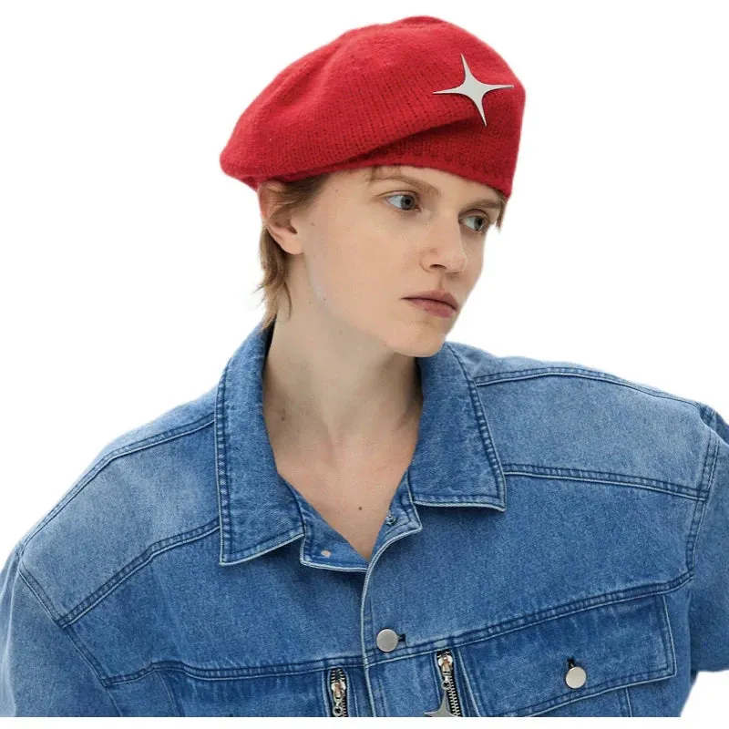 Cross Star Knit Beret