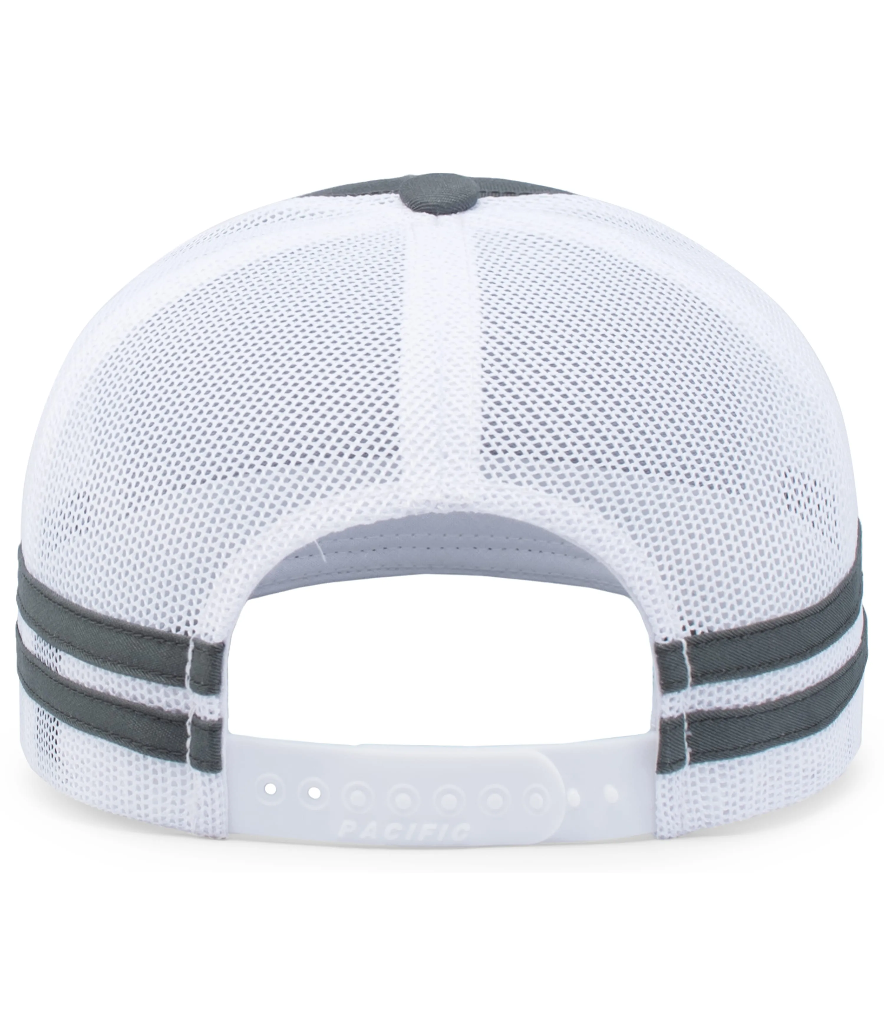 Custom Embroidered Pacific Headwear P115 Low-Profile Stripe Trucker Cap - 3D Embroidery