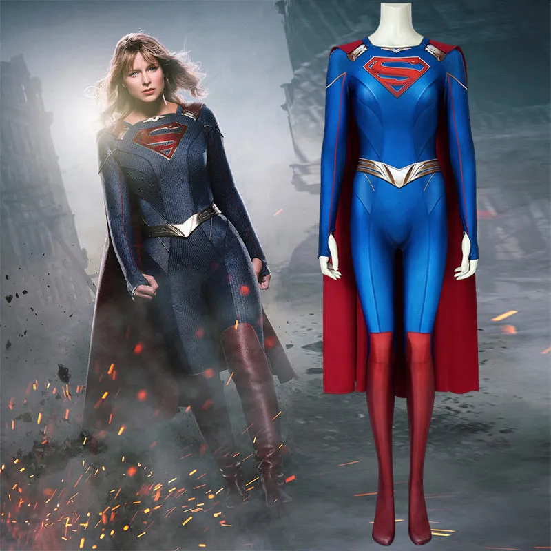 DC Comics Supergirl Season 5 Kara Zor-el Bodysuit 3D Print Jumpsuit for Carnival Halloween