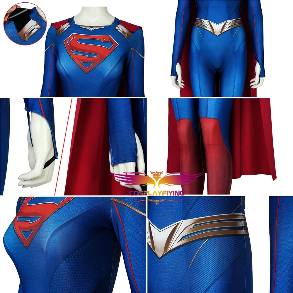 DC Comics Supergirl Season 5 Kara Zor-el Bodysuit 3D Print Jumpsuit for Carnival Halloween