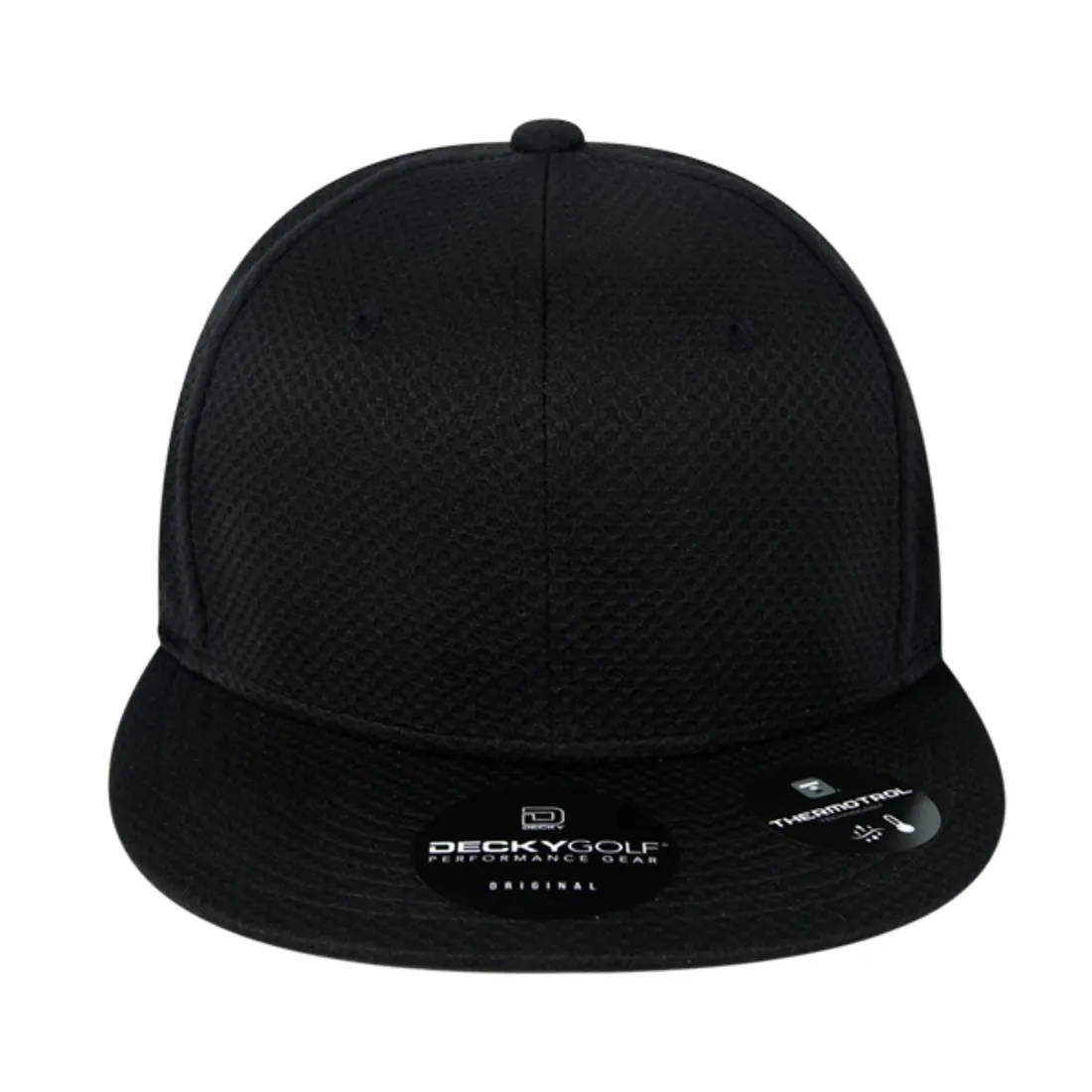 Decky 6203 Dimple Pattern Snapback Hats Golf Sports 6 Panel Flat Bill Caps