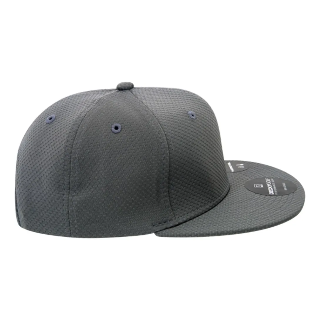 Decky 6203 Dimple Pattern Snapback Hats Golf Sports 6 Panel Flat Bill Caps