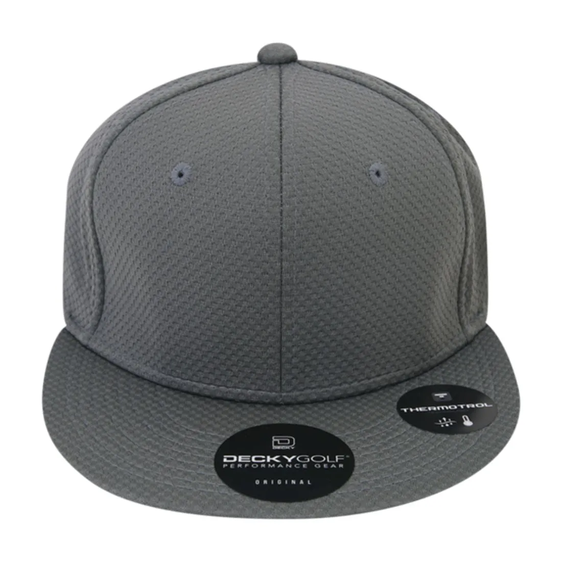 Decky 6203 Dimple Pattern Snapback Hats Golf Sports 6 Panel Flat Bill Caps