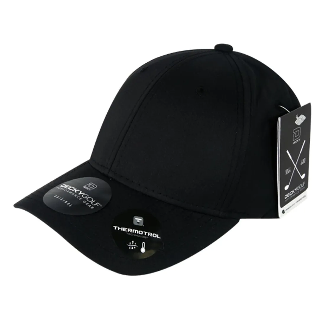 Decky 6402 Sleek H20 Flex Hats Low Crown Golf Sports Caps 6 Panel Curved Bill