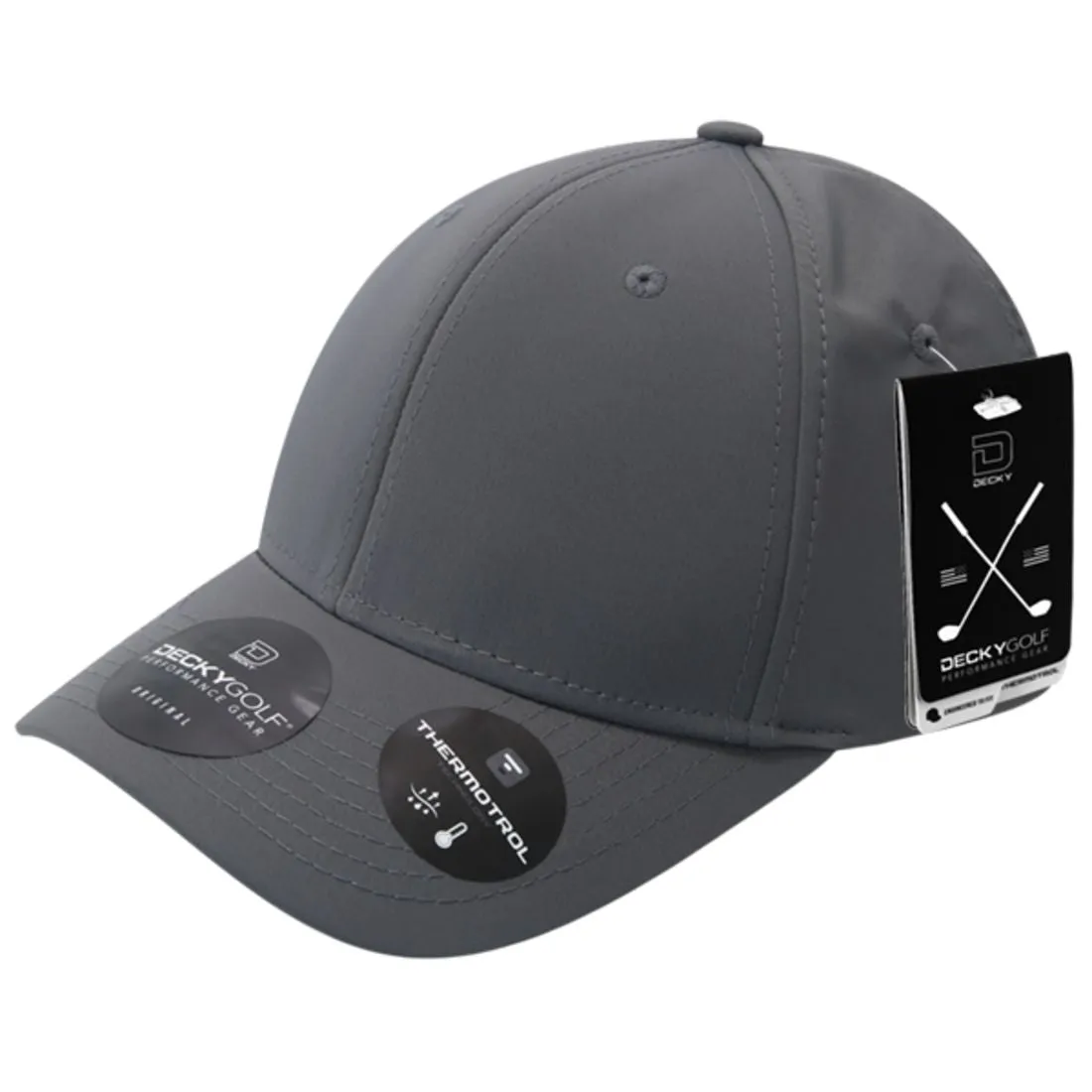 Decky 6402 Sleek H20 Flex Hats Low Crown Golf Sports Caps 6 Panel Curved Bill