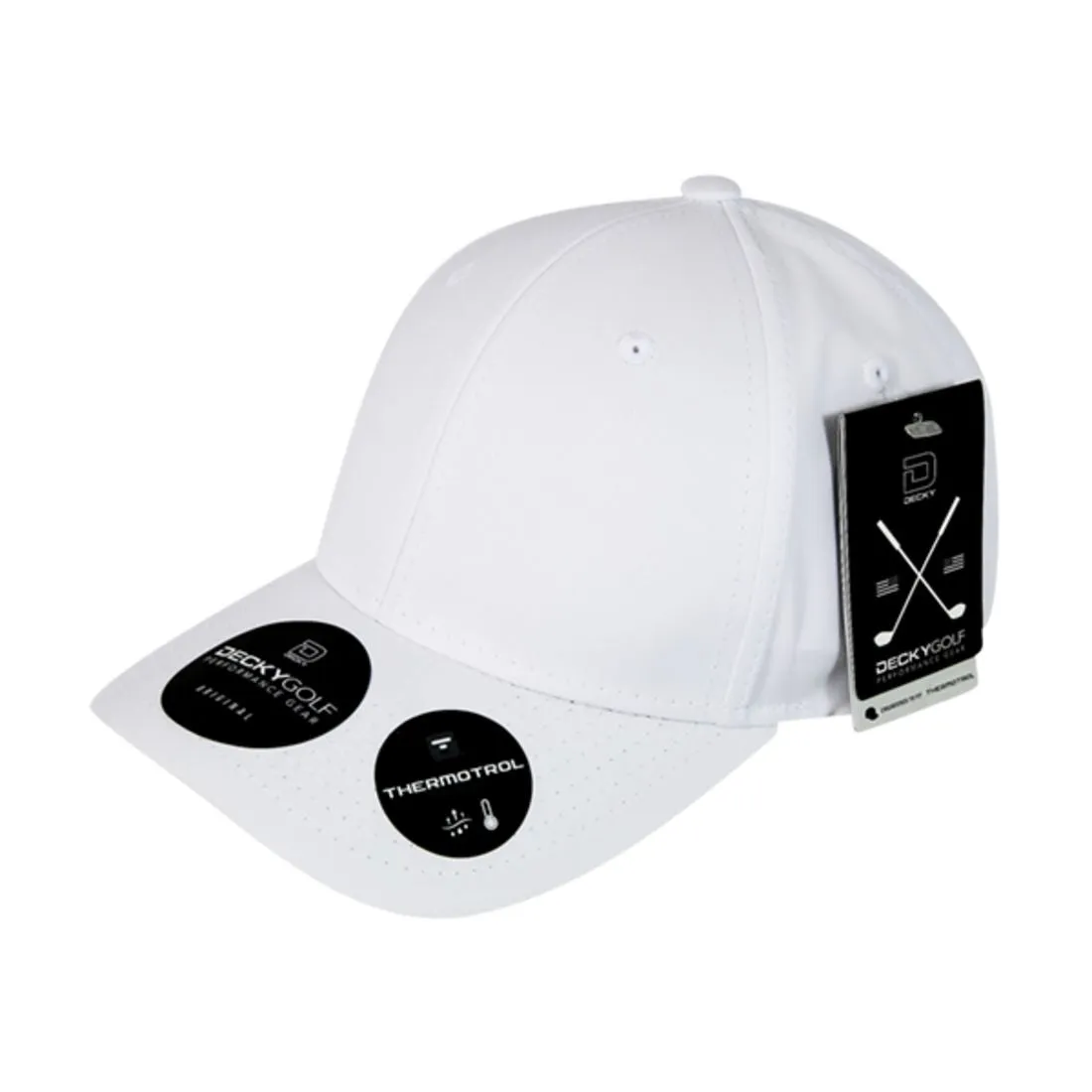 Decky 6402 Sleek H20 Flex Hats Low Crown Golf Sports Caps 6 Panel Curved Bill