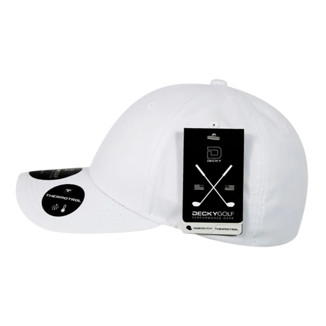 Decky 6402 Sleek H20 Flex Hats Low Crown Golf Sports Caps 6 Panel Curved Bill
