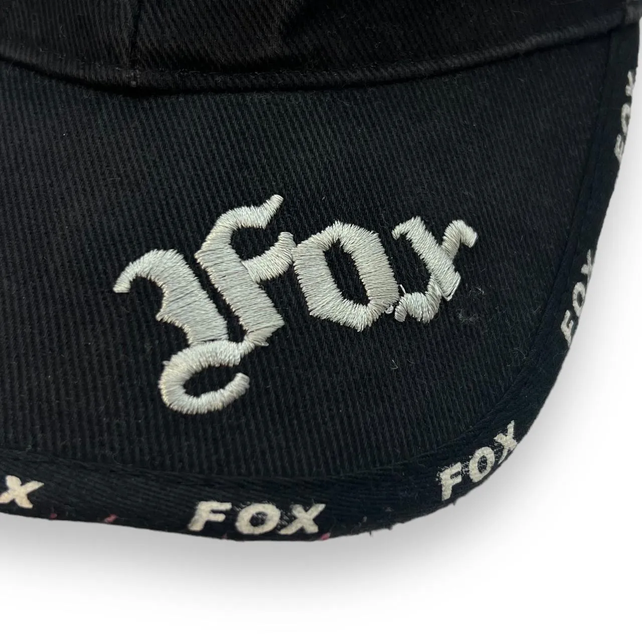 Early 00's FOX RACING Embroidered Motorsports Logo Spellout Baseball Cap