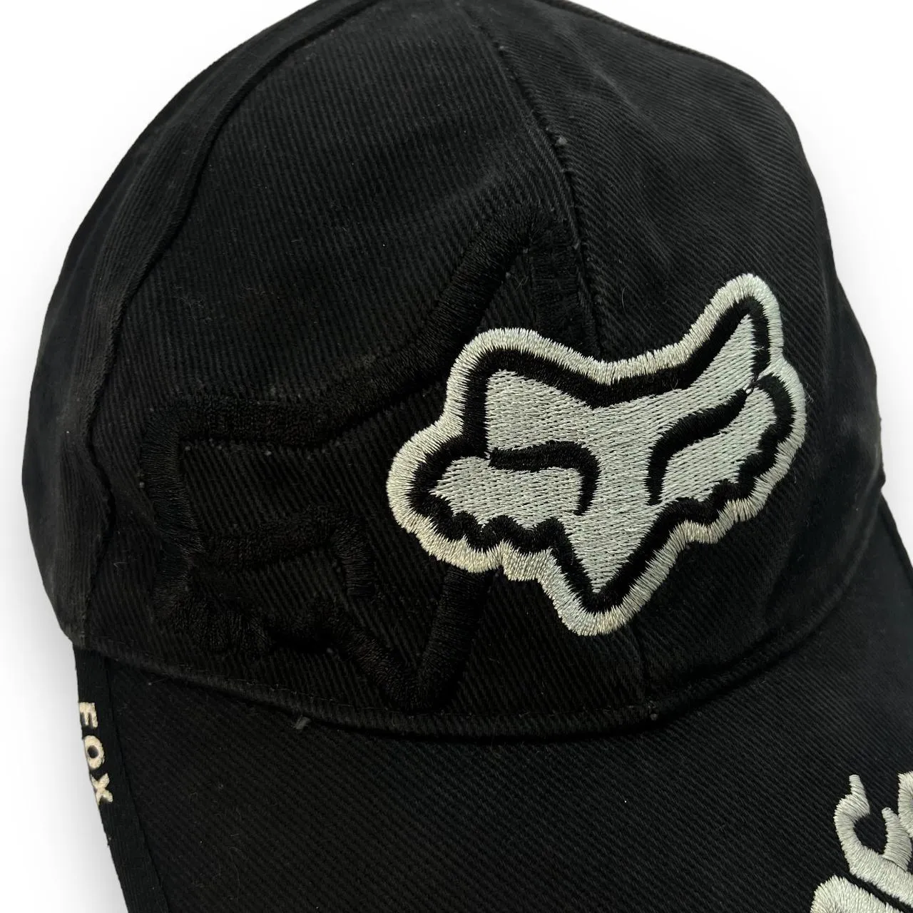 Early 00's FOX RACING Embroidered Motorsports Logo Spellout Baseball Cap
