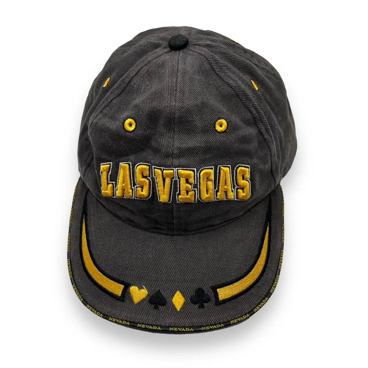 Early 00’s LAS VEGAS Embroidered Souvenir Spellout Distressed Faded Baseball Cap