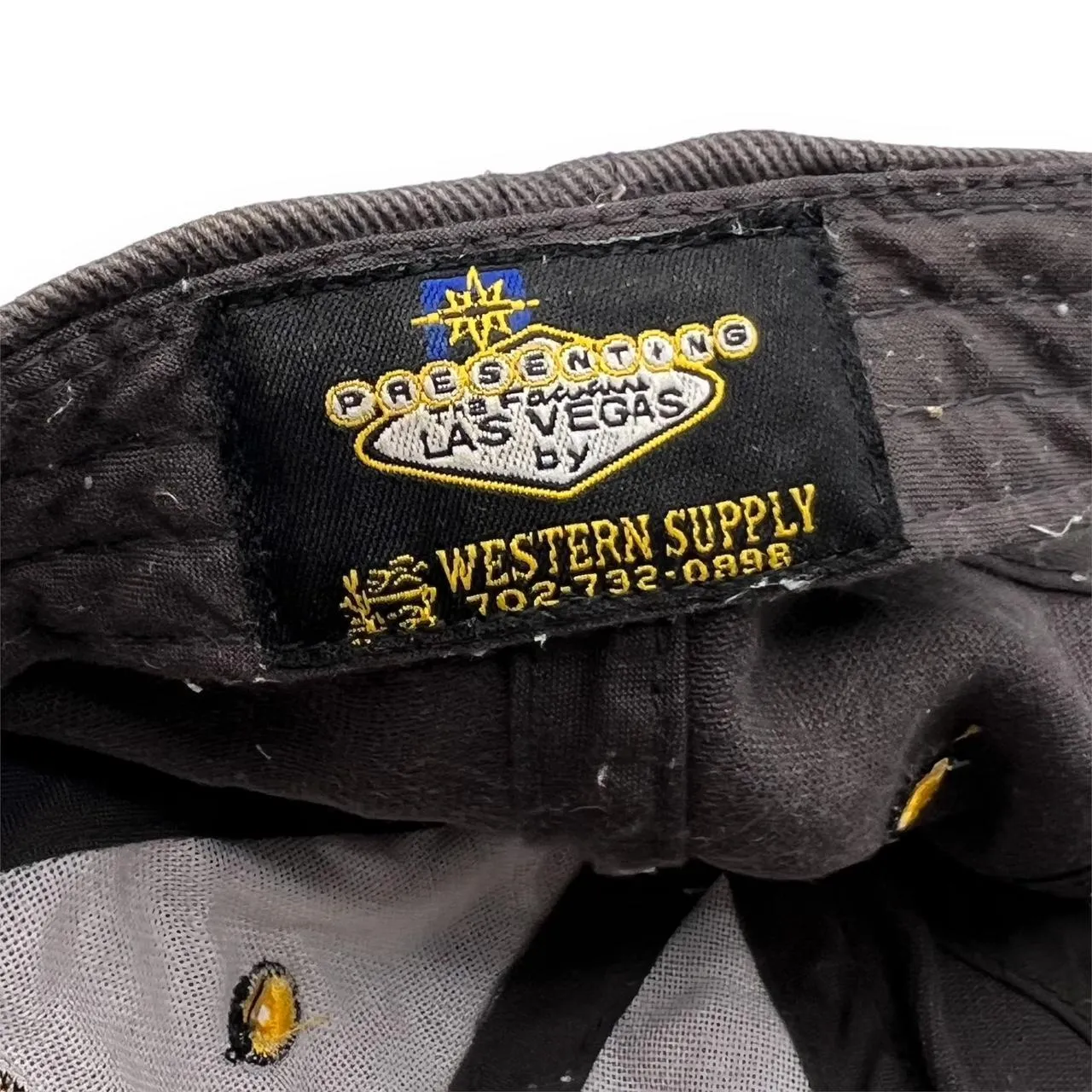 Early 00’s LAS VEGAS Embroidered Souvenir Spellout Distressed Faded Baseball Cap