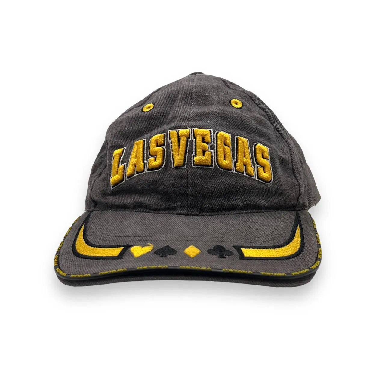 Early 00’s LAS VEGAS Embroidered Souvenir Spellout Distressed Faded Baseball Cap