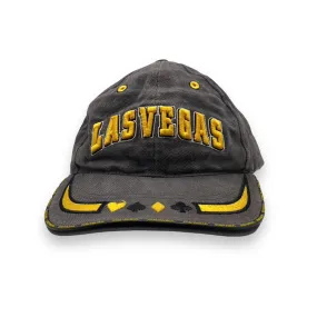 Early 00’s LAS VEGAS Embroidered Souvenir Spellout Distressed Faded Baseball Cap