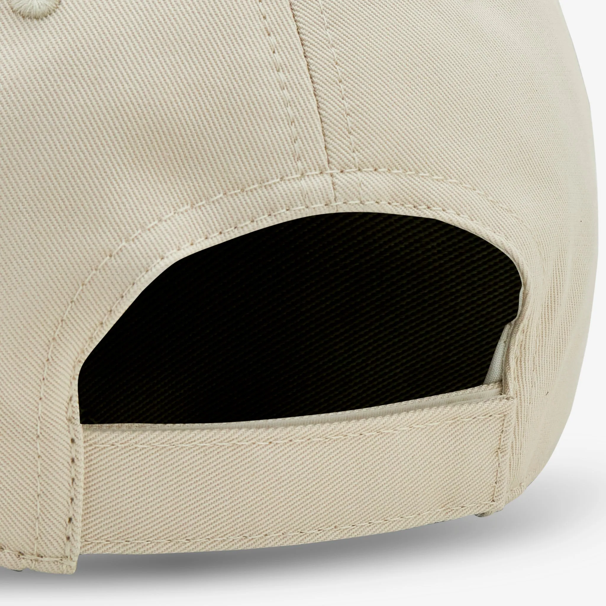 Embroidered Logo Baseball Cap Ivory