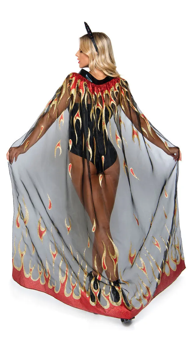 Flame Cape & Devil Horns Kit