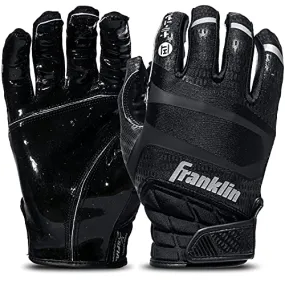Franklin Sports Hi-Tack Premium Football Receiver Gloves - Black - Youth Large