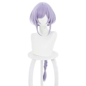 Game Genshin Impact Carnival Halloween Party Props Qiqi Cosplay Wig Heat Resistant Synthetic Hair